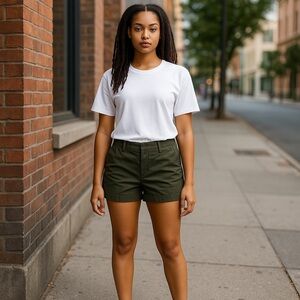 Massimo Olive Women's Cargo Shorts